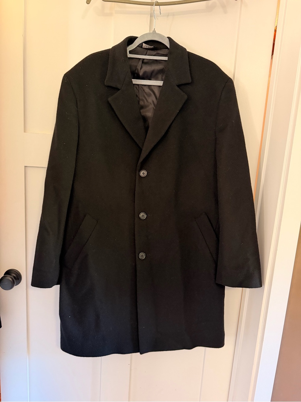 Jos. A. Bank Men’s Black Wool Blend Dress Coat